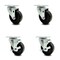 Service Caster 4 Inch Phenolic Wheel Swivel Top Plate Caster Set with 2 Brakes SCC-20S414-PHS-2-TLB-2 - alternate 1